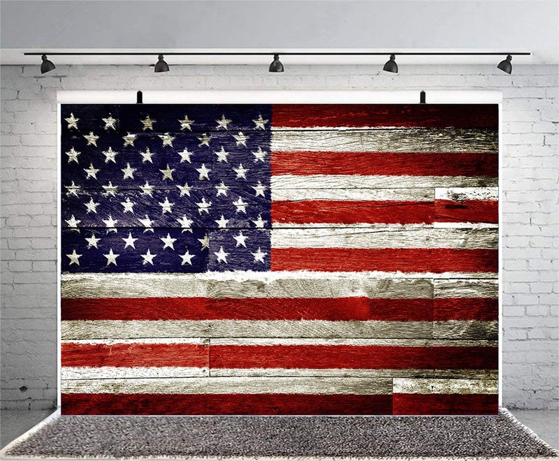 Sensfun 7x5ft American Flag Photography Backdrop,4th of July Backdrops USA Stars Stripes Independence Day Patriotic Photo Background Veterans Memorial National Day Party Decorations Photo Booth Banner - Image 2